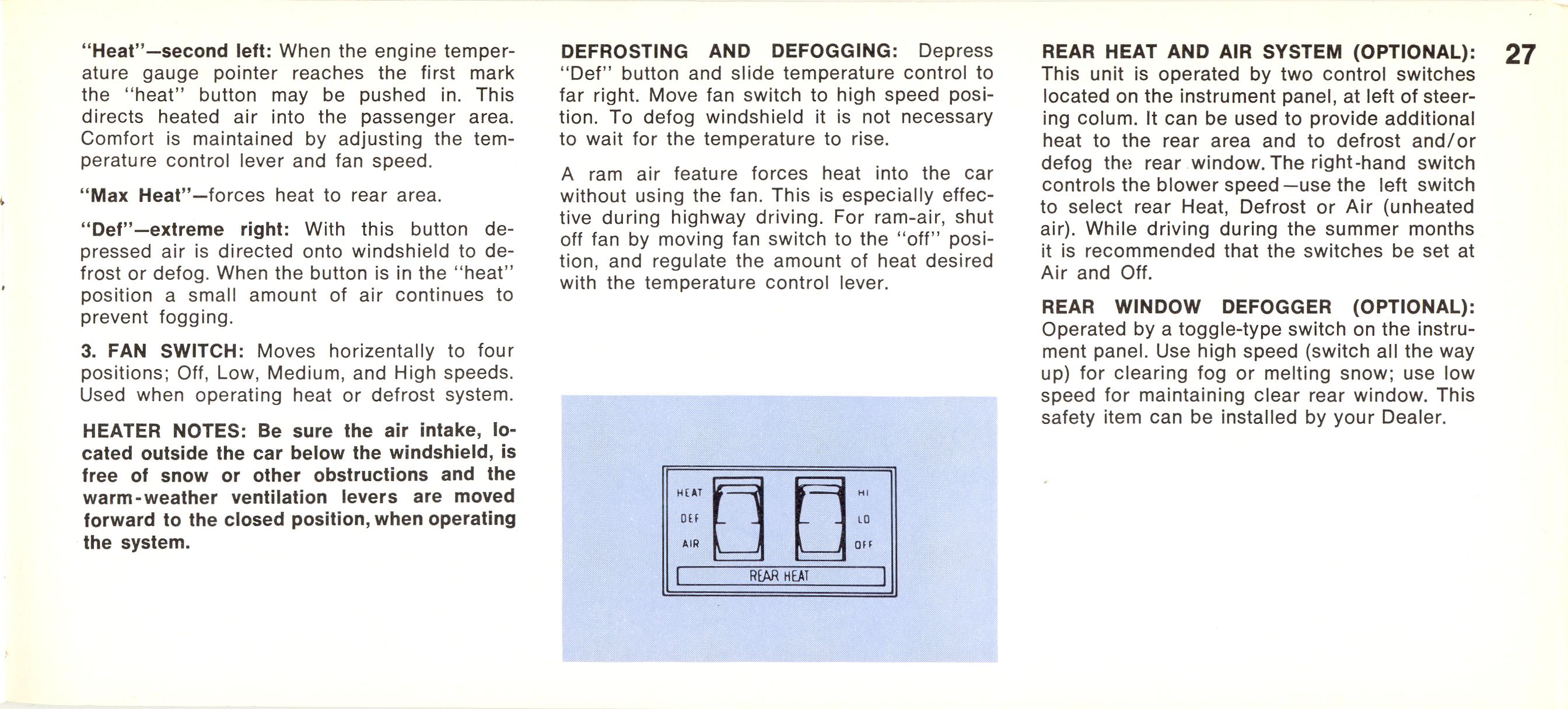 1968 Chrysler Imperial Owners Manual Page 6